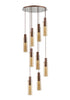 Brooks Slim Round Pendant 9 Light